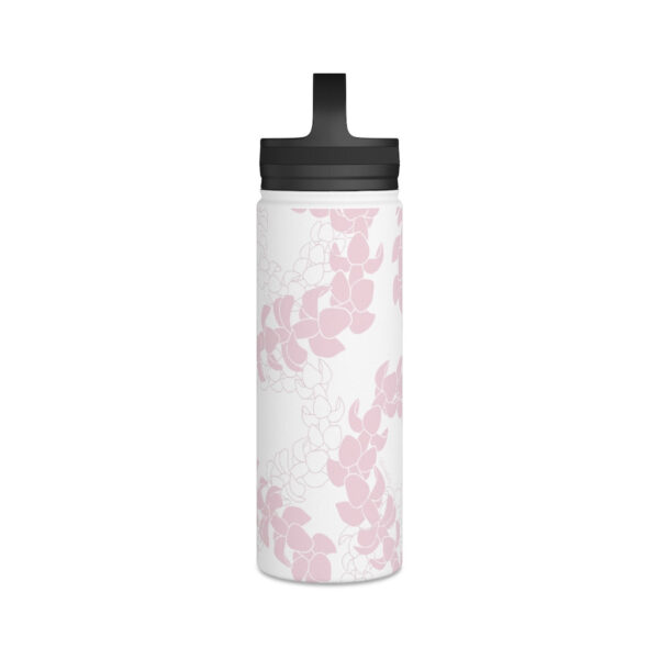 Water Bottle with Handle- Puakenikeni Curvilinear Lei (Soft Pink)
