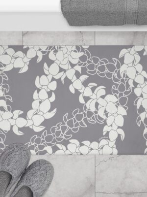 Bath Mat- Puakenikeni Curvilinear Lei Poi-ish