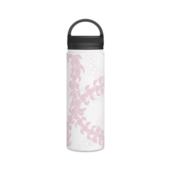 Water Bottle with Handle- Puakenikeni Curvilinear Lei (Soft Pink)